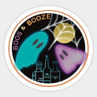 Boos & Booze - Ghost Party Sticker